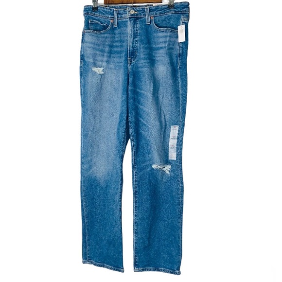 Old Navy Denim - NWT Old Navy Distressed ripped High Rise medium wash O.G. Loose Jeans size 12